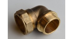 Brass compression 90 deg x bsp male adaptor 402